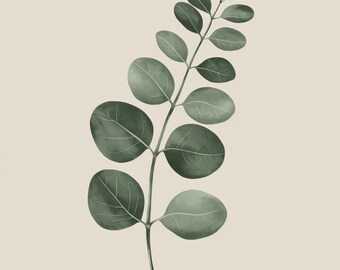Botanical Wall Art Set of 3 | Eucalyptus Print | Minimalist Plant Art | Digital Download | Sage Green Decor | Printable Wall Art | Scandi