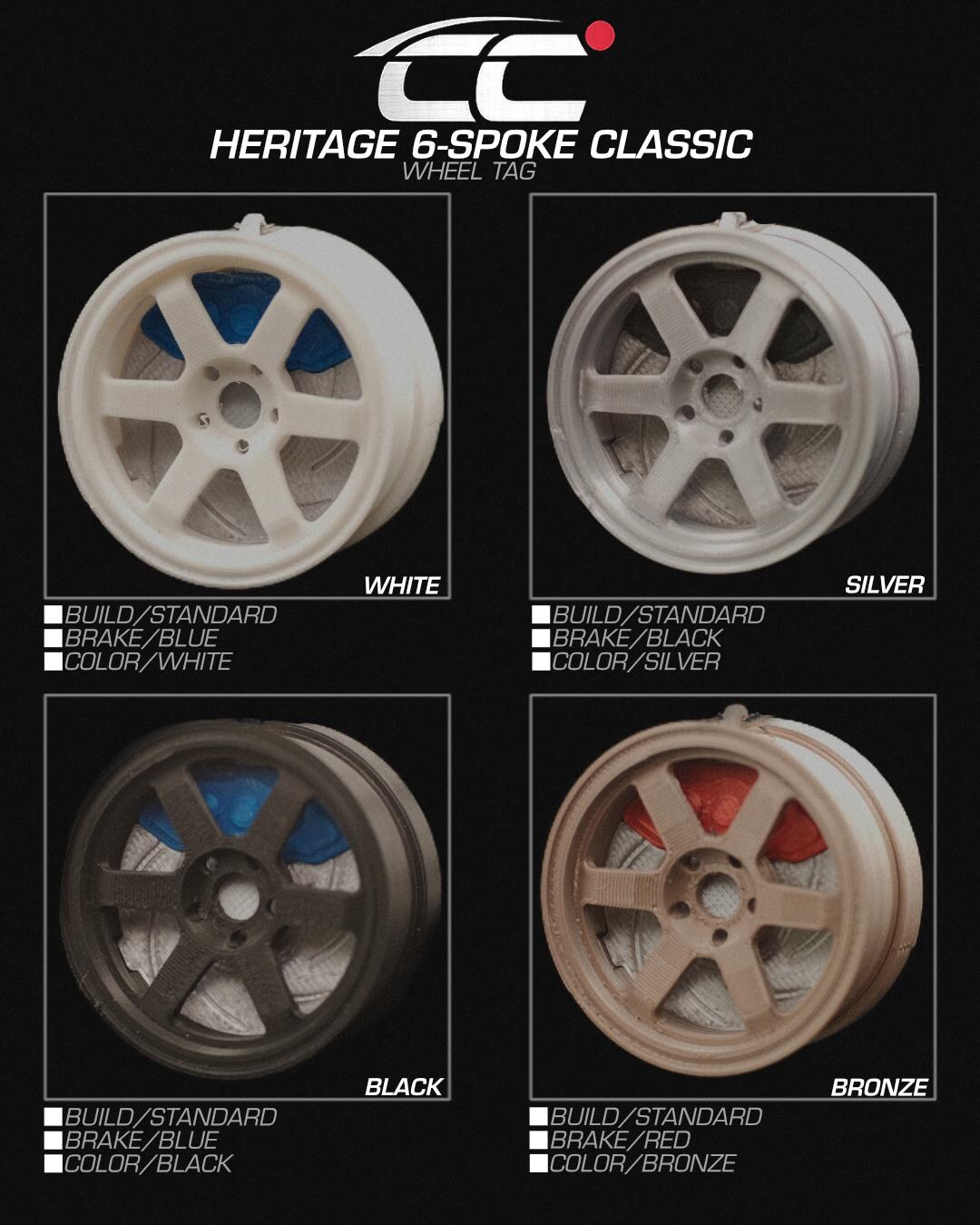 Wheel Tag Heritage 6-spoke - JDM Wheel Tag - Hidden AirTag Case - Etsy