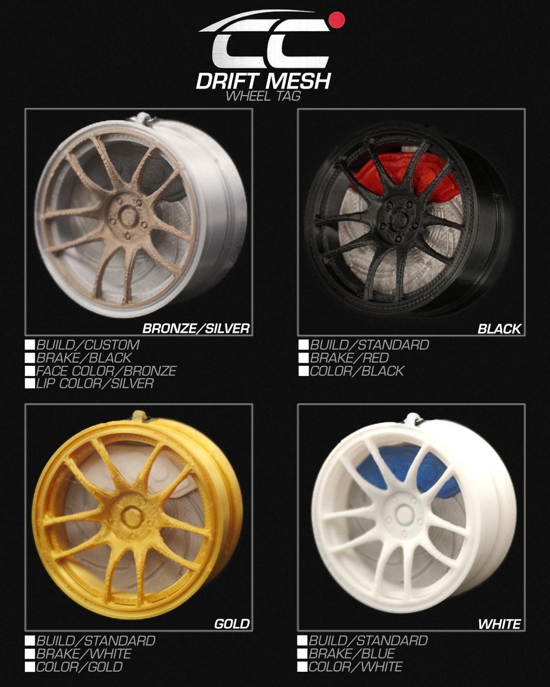 Deflated Wheel Tag Drift Mesh - JDM Wheel Tag - Hidden AirTag Case - Etsy