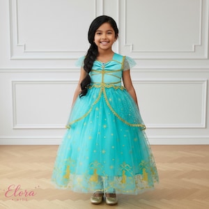 open lace back dress Sky Blue Princess Mermaid Evening Gowns with Sweep Train Short Sleeve