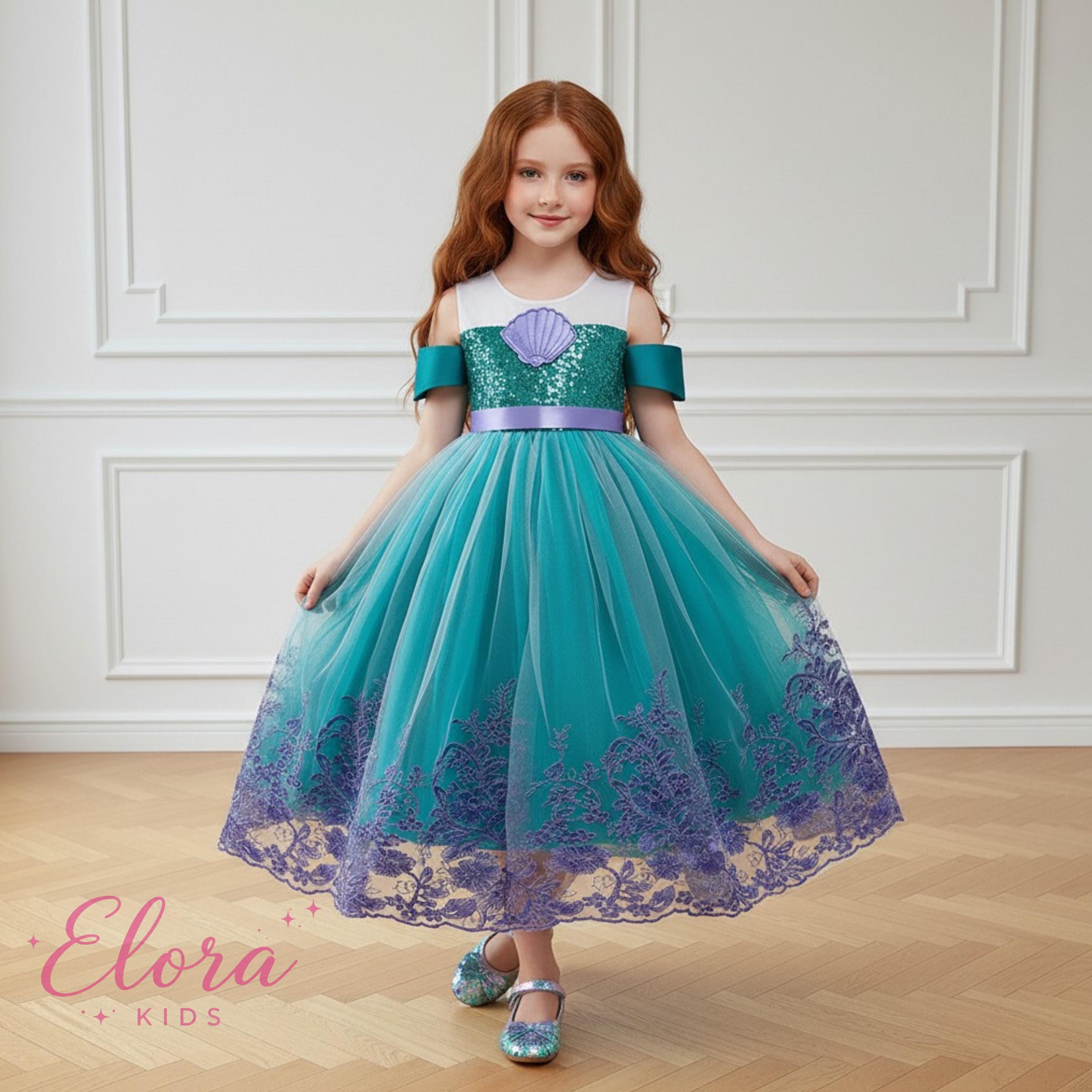 chinese dress ladies The Little Mermaid Ariel Under The Sea Tank Dress Blue M main image 0