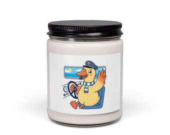 Silly Goose Duck Pilot Candle, Scented Soy Candle | wholesome meme, goofy animal
