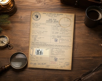 Personalized Bigfoot Sighting Report | Custom Sasquatch Case File (PDF)