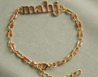 Gold-Toned "mahj" Bracelet