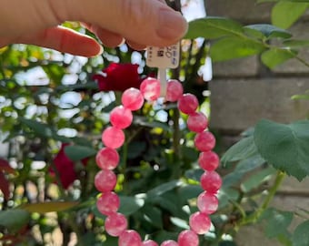 14mm Yellow Rutilated Quartz Bracelet | Natural Crystal Jewelry Handmade Statement Bracelet
