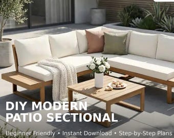 Easy to follow DIY Modern Patio Sectional Plans