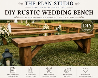 DIY Rustic Wedding Bench Plans: Beginner-Friendly Woodworking Project (PDF Download)