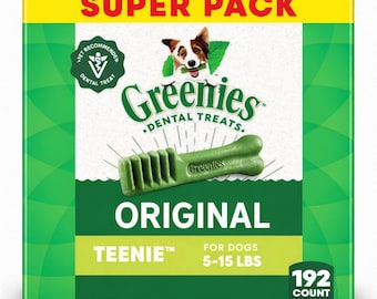 Golosinas dentales Teenie Original sabor pollo para perros pequeños (de 2,3 a 6,8 kg), 192 unidades