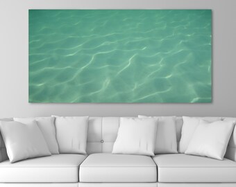 Large Caribbean Water Picture! 40"×80" and other sizes, Three colors, Ready to hang canvas gallery wrap or rolled print. FREE SHIPPING USA!