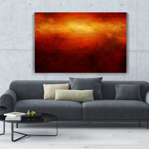 40&quot; x 80&quot; &quot;Sunset Storm&quot; Large Abstract! Ready to hang canvas gallery wrap or rolled print. Four colors, Six sizes, FREE SHIPPING USA!