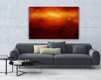 40" x 80" "Sunset Storm" Large Abstract! Ready to hang canvas gallery wrap or rolled print. Four colors, Six sizes, FREE SHIPPING USA!