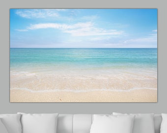Extra Large Caribbean Beach Picture. 40"×60" and other sizes, Ready to hang canvas gallery wrap or rolled print. FREE SHIPPING USA!