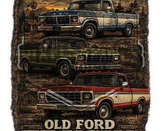 Dad Loves Old Ford Trucks PNG | Fathers Day Gift (Digital Download)
