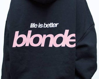 Oversized Fleece Hoodie – Life Is Better Blonde Graphic Back Print