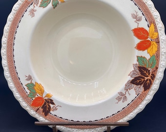 Vajilla vintage Mott, fabricada en Staffordshire, Inglaterra, modelo "Leaflet".