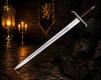 Fantasy Medieval Sword Replica, Knight Display Sword, Viking Inspired Decor, LARP Cosplay Accessory, Collector Gift, Medieval Home Decor