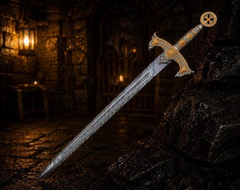 Handmade Stainless Steel Viking Display Sword Medieval Fantasy Collectible Gift for Father Anniversary Gift For him Groomsman Gift Halloween