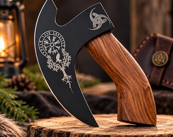Personalized Pizza Cutter, Viking Axe Pizza Cutter, Engraved Mini Axe, High Carbon Steel Pizza Slicer, Camping Gift for Him Anniversary Gift