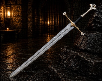 Handmade Stainless Steel Sword Medieval Decorative Long Sword for Collectors Viking Fantasy Display Sword Gift for Him Fathers day gift