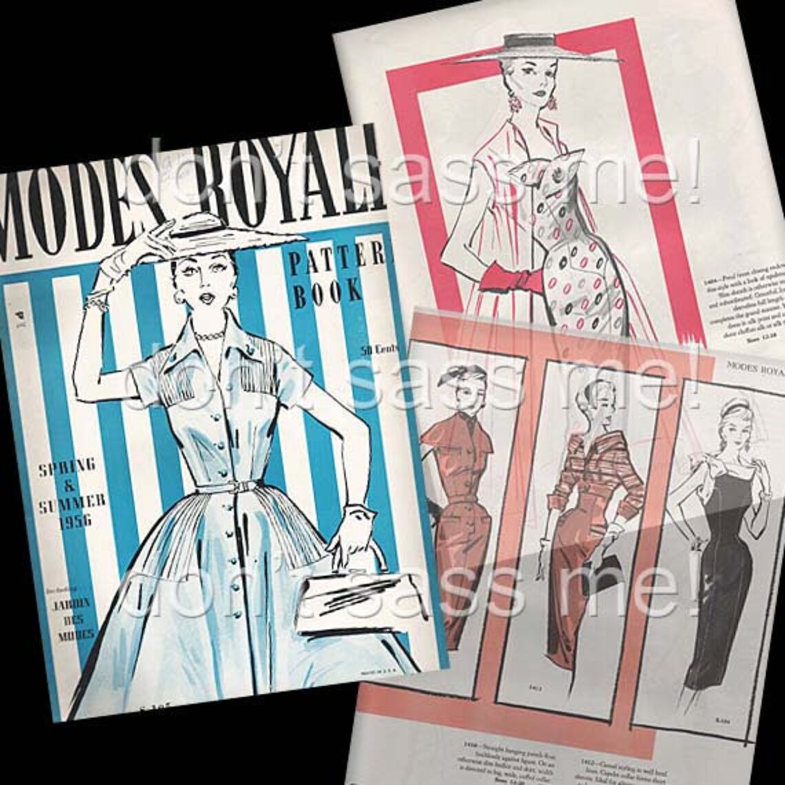1950s Digital Download Vintage MODES ROYALE Pattern Catalog 30 Pages