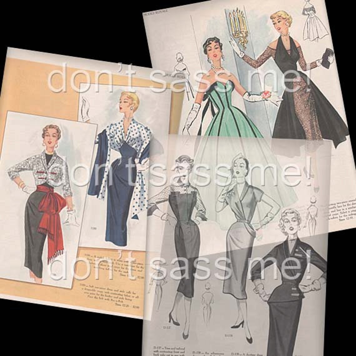 1950s Digital Download Vintage MODES ROYALE Pattern Catalog 26 Pages