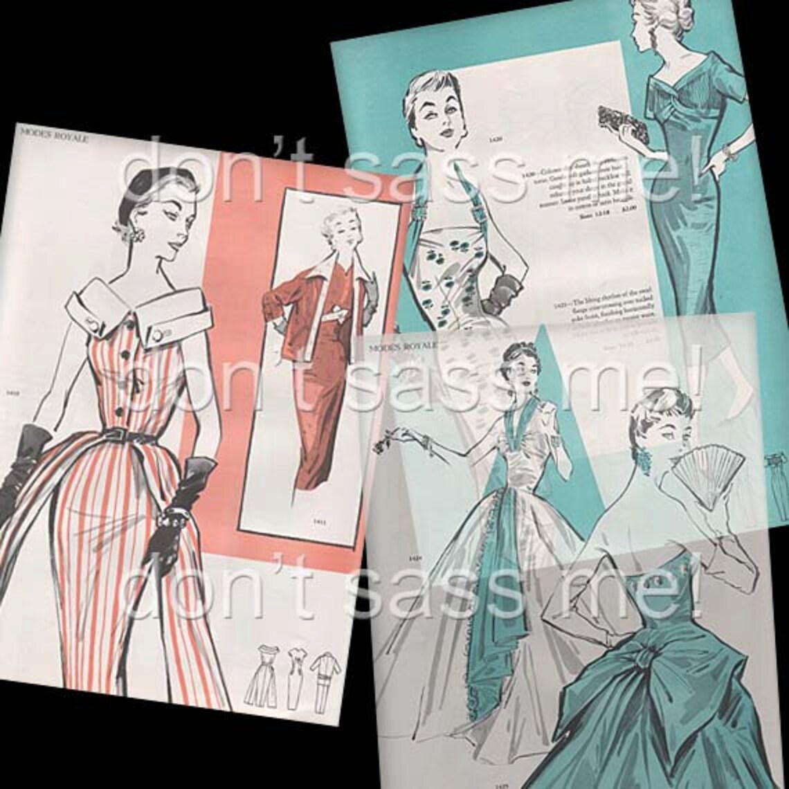 1950s Digital Download Vintage MODES ROYALE Pattern Catalog 30 Pages
