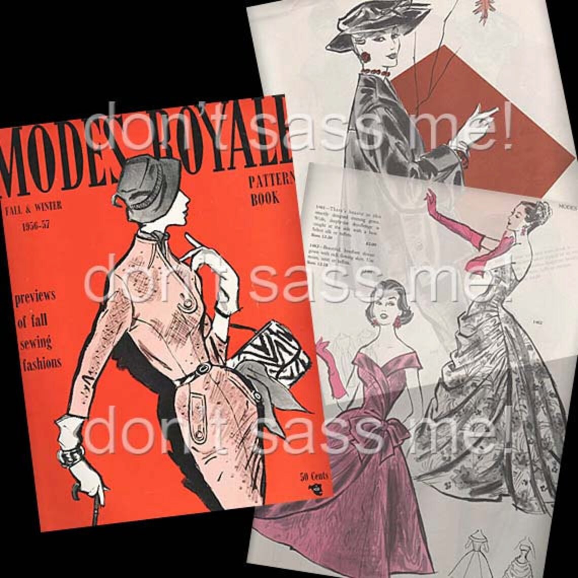 1950s Digital Download Vintage MODES ROYALE Pattern Catalog Etsy
