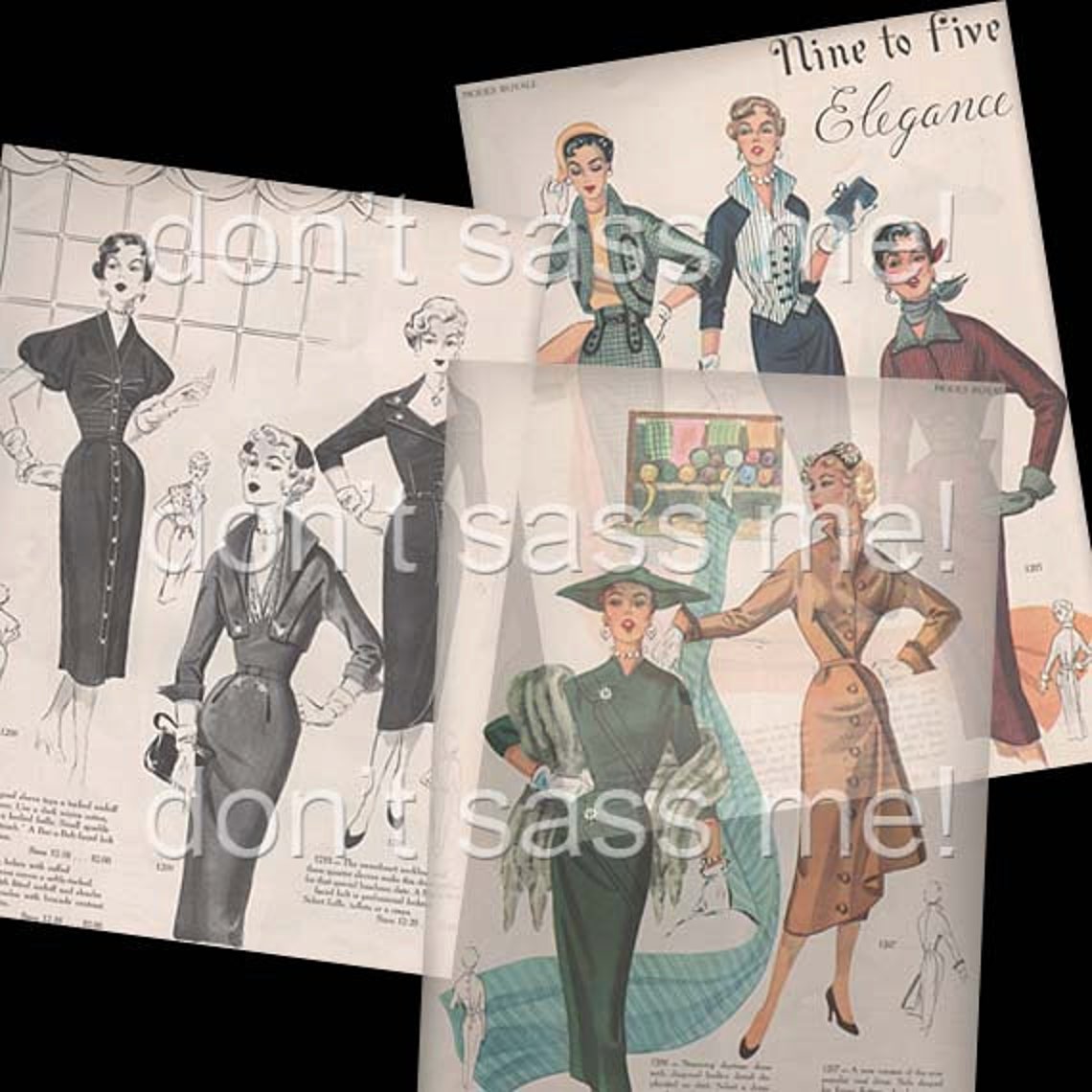 1950s Digital Download Vintage MODES ROYALE Pattern Catalog 26 Pages