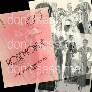 NEW Instant Download 1930s Vintage Art Deco WWII Era PARIS Couture Fashion Catalog 1934 - 28 Pages Printable Pdf