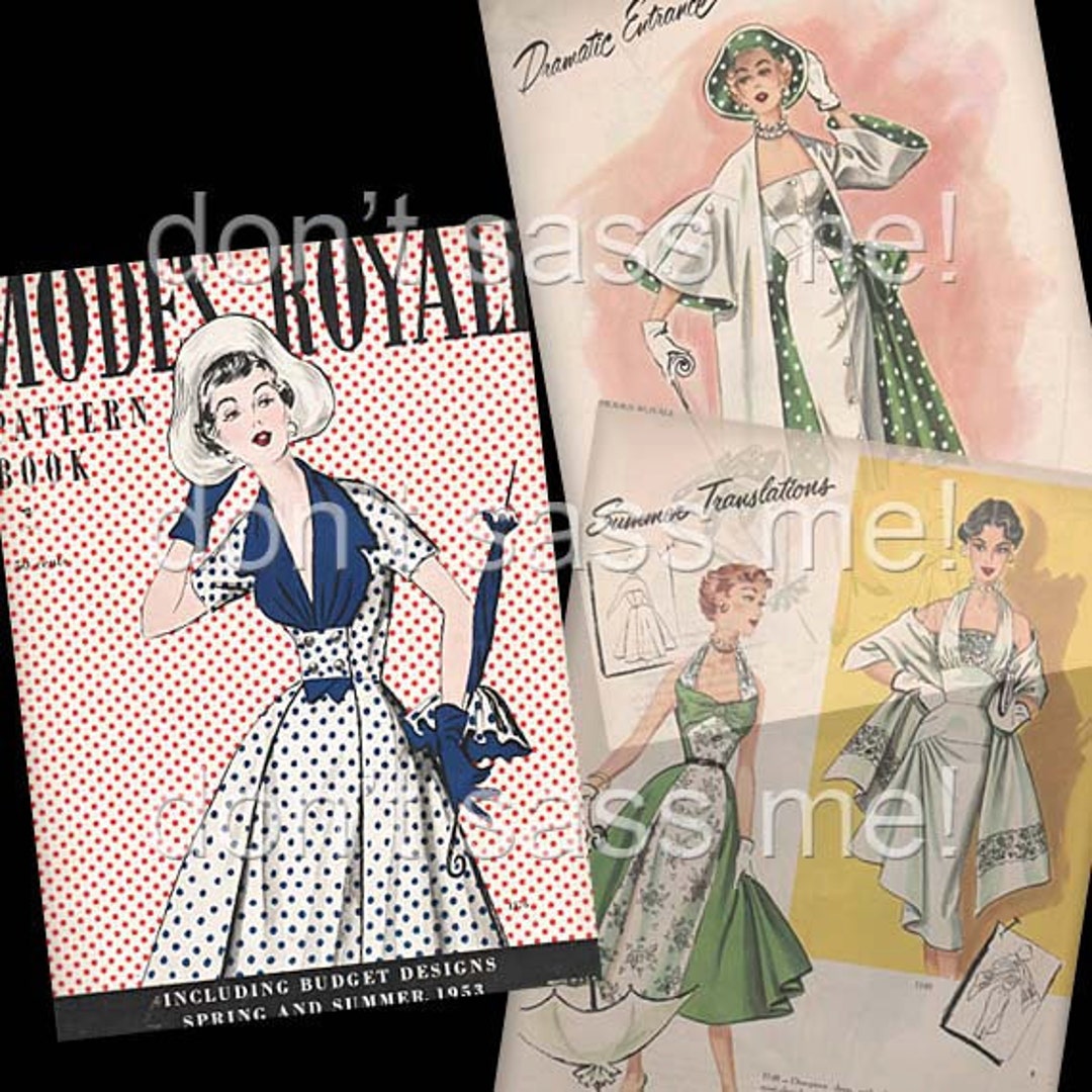 1950s Digital Download Vintage MODES ROYALE Pattern Catalog 26 Pages
