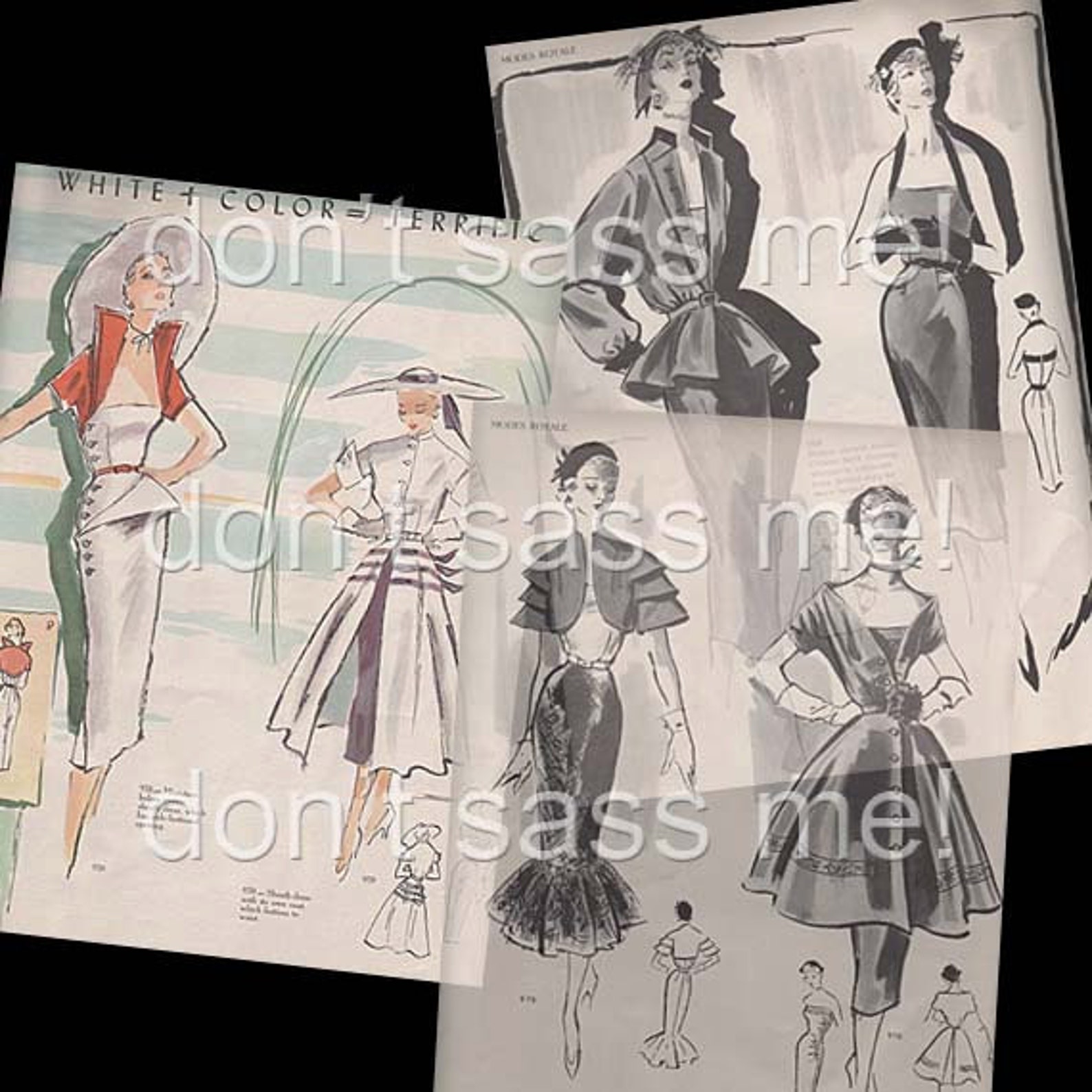 1950s Digital Download Vintage MODES ROYALE Pattern Catalog 25 Pages