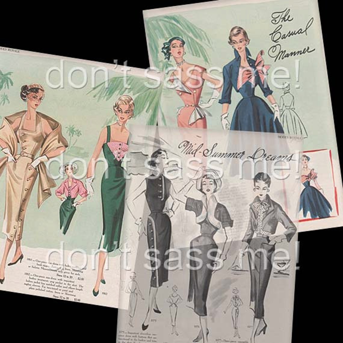 1950s Digital Download Vintage MODES ROYALE Pattern Catalog 28 Pages