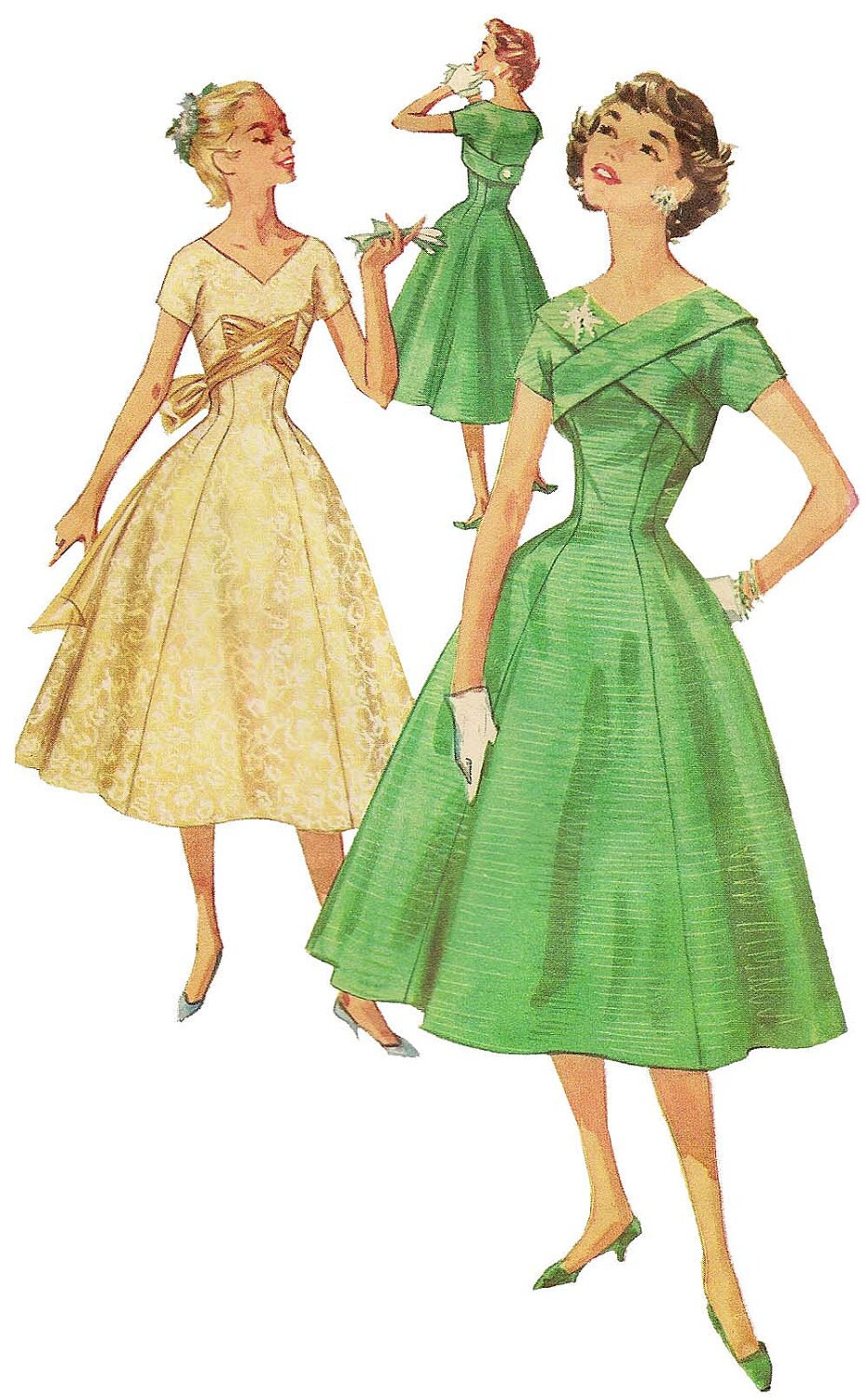1950s Vtg SIMPLICITY Sewing Pattern Cocktail Party Dress Etsy