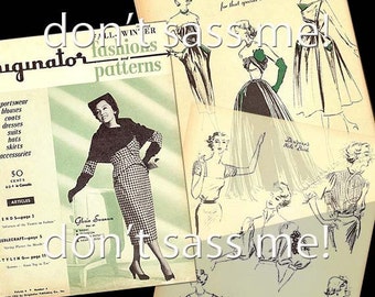 1950er Jahre Digital Download Vintage ORIGINATOR Mode Skizzenbuch Katalog - 64 Seiten Printable PDF