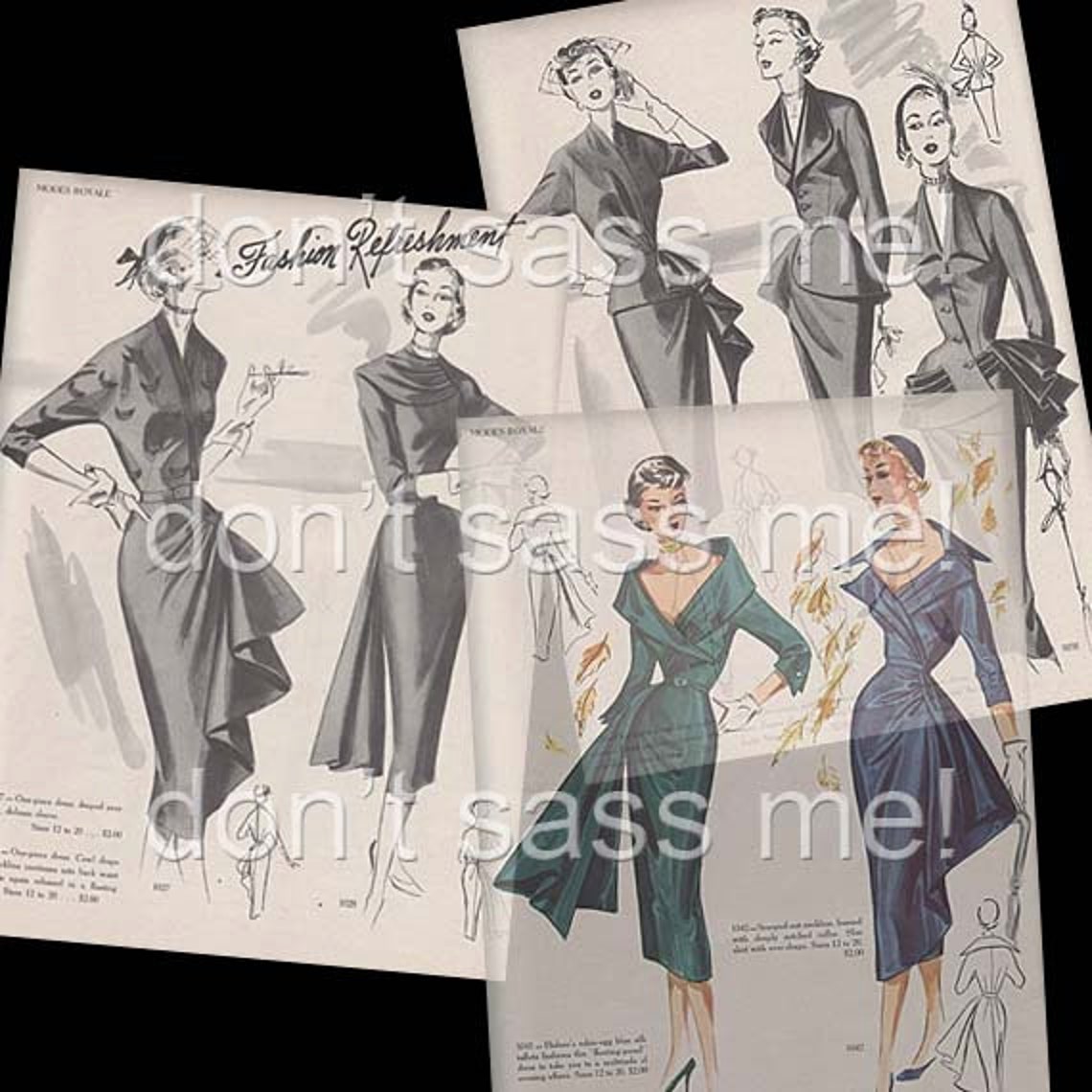 1950s Digital Download Vintage MODES ROYALE Pattern Catalog 25 Pages
