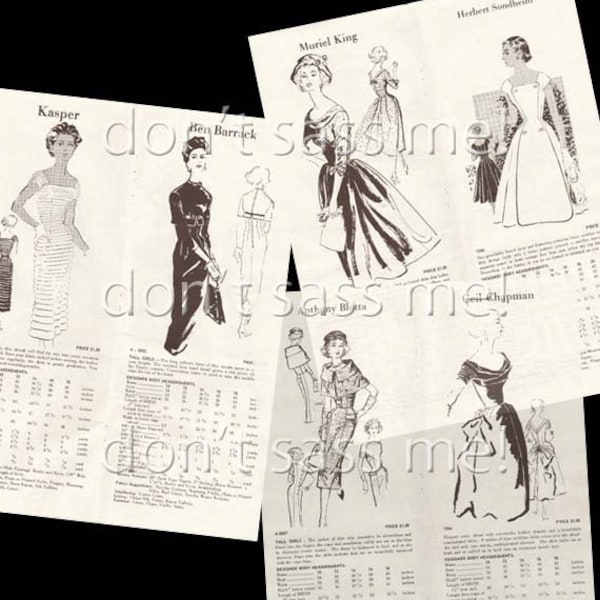 1950s Digital Download Vintage SPADEA Pattern Catalog - 44 Pages Printable PDF