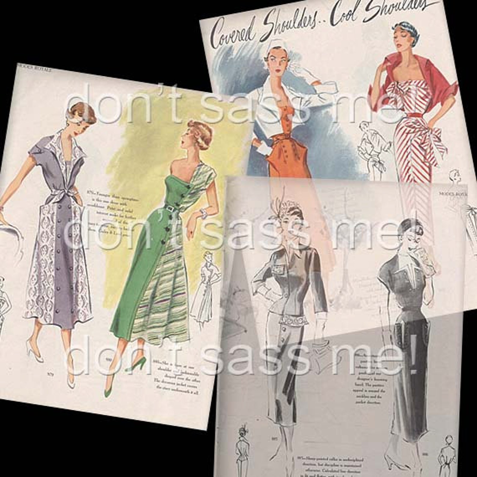 1950s Digital Download Vintage MODES ROYALE Pattern Catalog 25 Pages