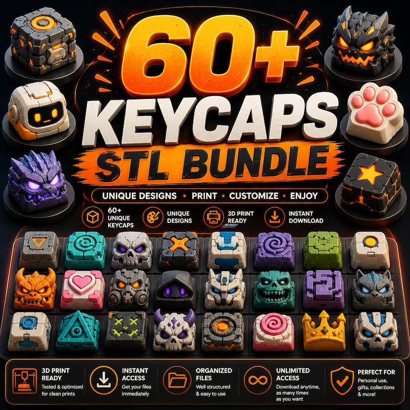 3d Printed Keycaps - Etsy