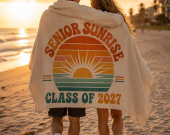 Senior Sunrise Velveteen Plush Blanket, Class of 2027