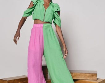 Bandiagara Wide Leg Pants | Viscose Trousers | Ethical Luxury Womenswear