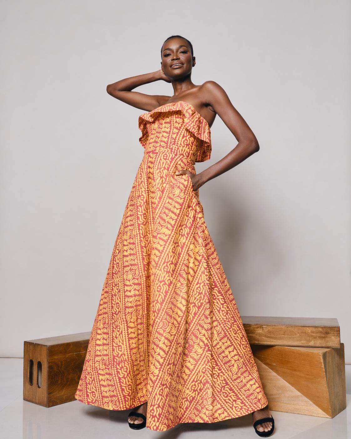 knee length dresses for ladies Tanzania Goddess Kaftan