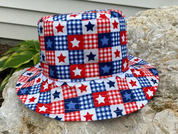 Baby Patriotic Bucket Hat Baby Girl Red 