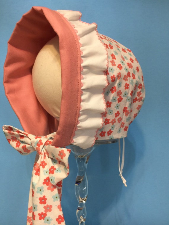 floral baby bonnet