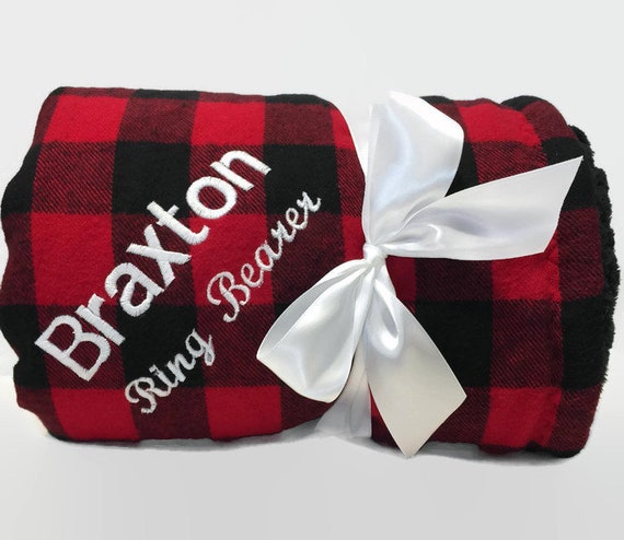 buffalo plaid swaddle blanket