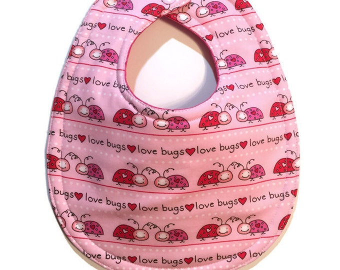 Love Bug Bib Valentines Day Bibs Baby Girl Bibs Etsy