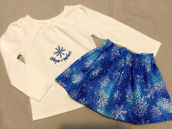 Toddler Girl Christmas Outfit - Snowflake Christmas Skirt Sets - Baby Girl Holiday Clothing Il_570xn