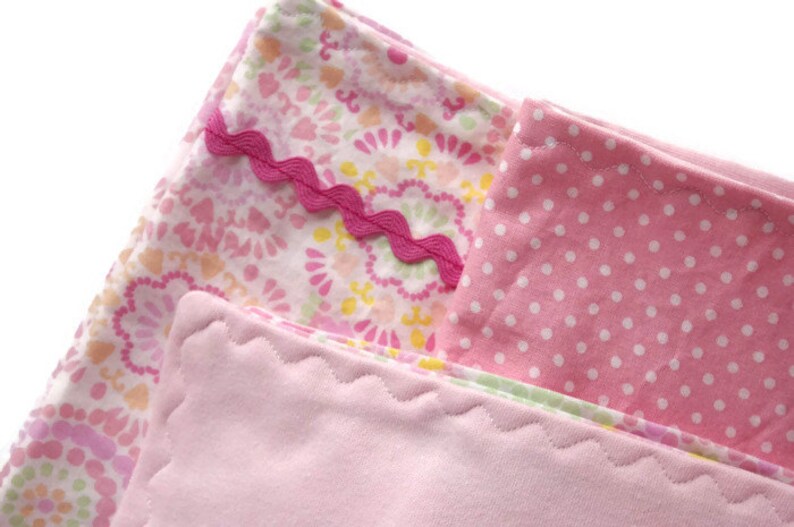 Baby Girl Burp Cloth Pink Burp Cloth Baby Shower Gifts Etsy