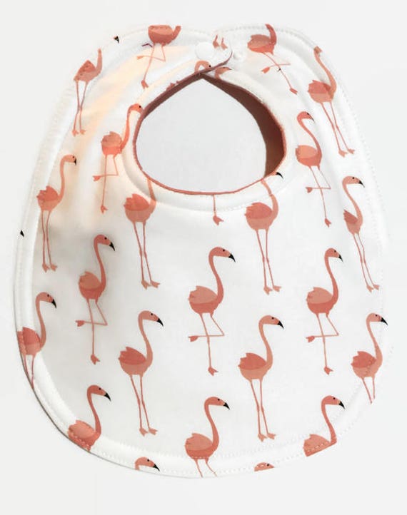 Flamingo Baby Bib - Baby Girl Bibs - New Baby Gifts - Dribble Bibs - Flamingo Nursery - Gifts Under 10 - Gender Neutral Baby Il_570xn