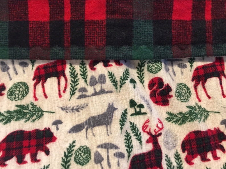 Woodland Baby Blanket Flannel Woodland Receiving Blankets Etsy