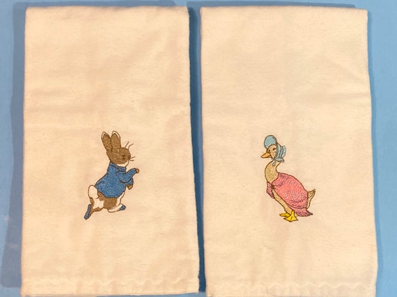 Nursery Rhyme Baby Burp Cloth Set - Baby Boy Burp Cloths - Baby Girl Burp Cloths - Baby Gifts - Flannel Burp Cloths - Rabbit Burp Cloths Il_570xn